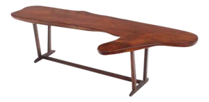 20th Century Organic Modern Solid Top Coffee Table or Bench