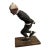 Folk Art Carved Wooden Ice Skater For Sale
