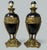English Antique Vintage Pair Cobalt Blue Gold Bronzed Porcelain Electric Table Lamps For Sale - Image 3 of 8