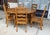 7 Piece Solid Pine Farmhouse Style Round Dining Set For Sale - Image 4 of 18