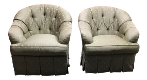 Vintage Ethan Allen Swivel Chairs - a Pair