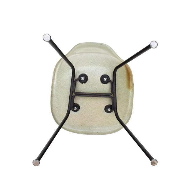 Herman Miller Eames Side Shell Chair in Seafoam Light on Black H Base For Sale - Image 12 of 12