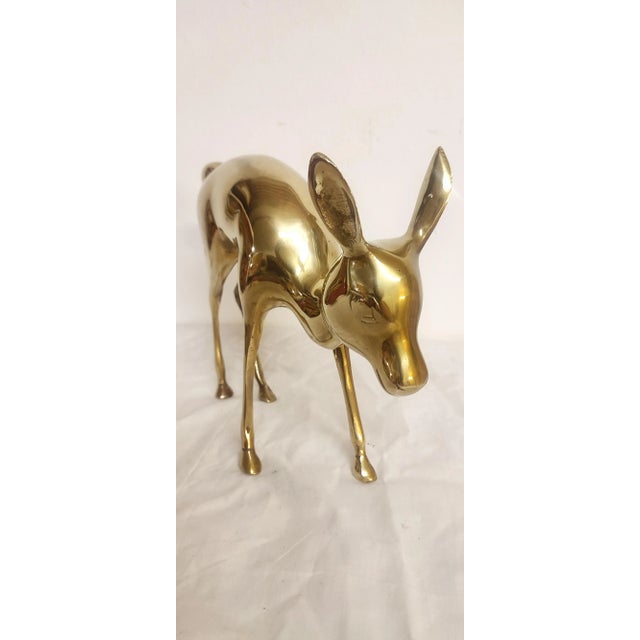 Bambi or Brass Fawn Sculpture, France, 1970s For Sale - Image 4 of 9