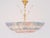Mid-Century Modern 1950s Murano Glass Floral Barovier & Toso Blue Clear Pink Flower Basket Chandelier For Sale - Image 3 of 12