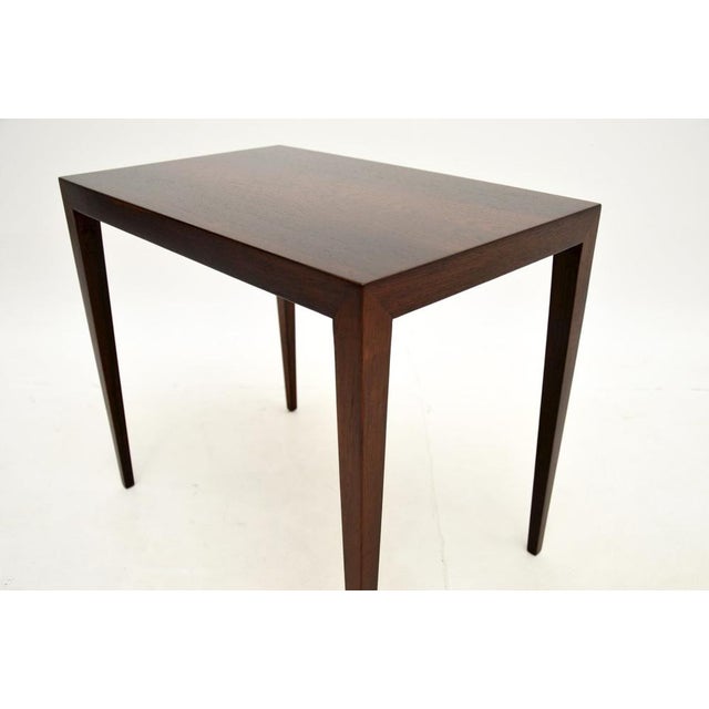 Vintage Danish Side Table by Severin Hansen for Haslev Møbelsnedkeri, 1960 For Sale - Image 4 of 8