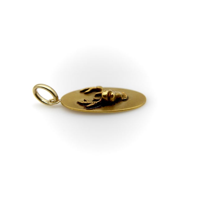 Late 19th Century Late 19th Century Victorian 10k Gold Elk Head Bpoe Lodge Pendant Charm For Sale - Image 5 of 8