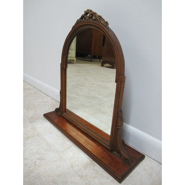 Art Deco 1930s Art Deco Walnut Shaving Mirror For Sale - Image 3 of 12