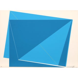 Untitled - Blue Rectangles, Cris Cristofaro Screen Print For Sale