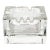 Vintage Mid Century Modern Rectangular Crystal Ashtray For Sale