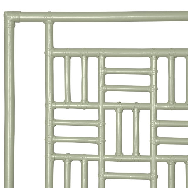David Francis Finn Platform Bed Queen - Celery Green For Sale - Image 4 of 12