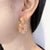 Bochic “Capri” Vintage Ruby & Rose Cut Sapphire Earrings Set In 18K Gold & Silver Red Natural Rubies - 6 Carats Rose Cut...