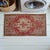 Turkish 1970s Hand Knotted Turkish Small Rug Decorative Mat for Bathroom and Kitchen Mat- 18'' X 35'' For Sale - Image 3 of 11