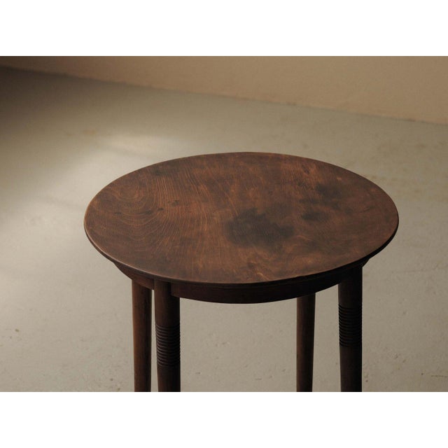 Wood Antique Round Side Table by J. & J. Kohn, 1900s For Sale - Image 7 of 17