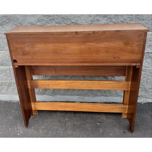 Scandinavian Modern Solid Walnut Bookcase Storage Single Headboards - a Pair For Sale - Image 12 of 13