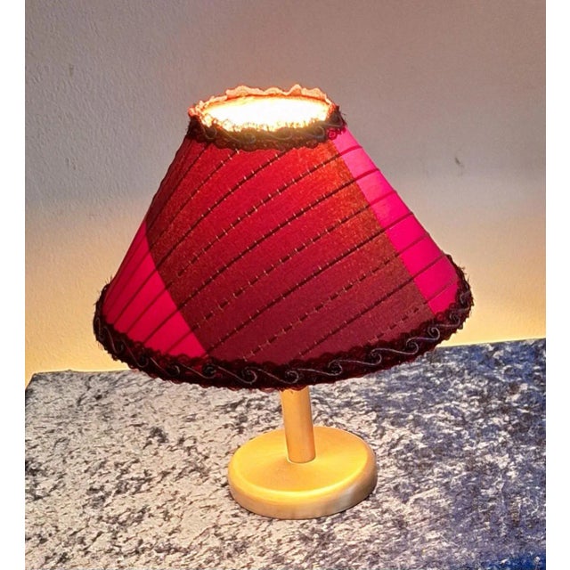 Vintage Table Lamp with Brass-Colored Metal Base by Lamplove, 1980s For Sale - Image 3 of 8