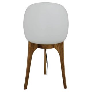 Upcycled Glass and Oak Lamp, 1970s For Sale