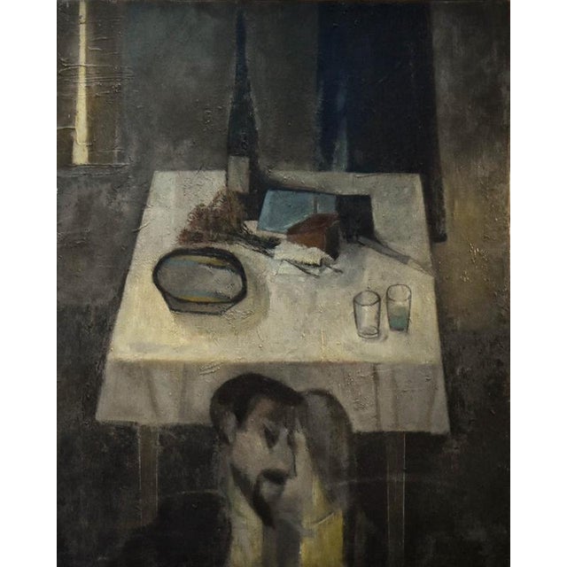 British School Artist, Still Life with Lovers, Mid-20th Century, Oil on Canvas, Framed For Sale - Image 9 of 9