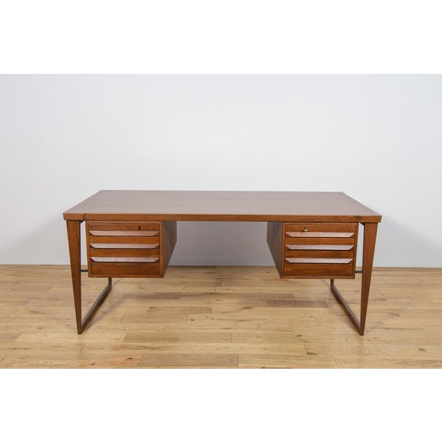 Mid-Century Modern Model 70 Desk in Teak by Kai Kristiansen for Feldballes Møbelfabrik, Denmark, 1960s For Sale - Image 3 of 18