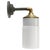Metal Vintage Industrial Sconce in White Porcelain and Opaline Glass For Sale - Image 7 of 7