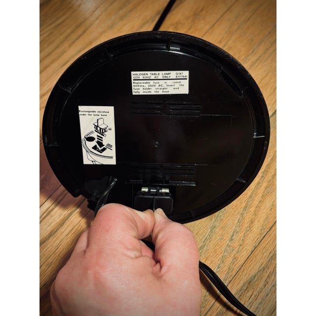 Vintage 90s Postmodern Gooseneck Desk Lamp - Black Space Age Task Light For Sale - Image 11 of 12