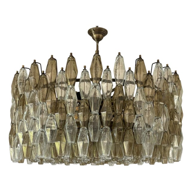 Murano Glass Poliedro Chandelier by Simoeng For Sale