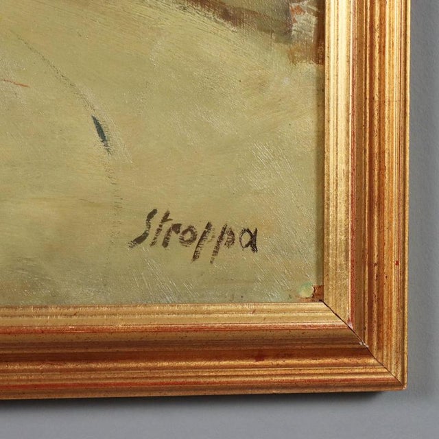 Leonardo Stroppa, Landscape Composition. Oil on Masonite, Framed For Sale - Image 8 of 12