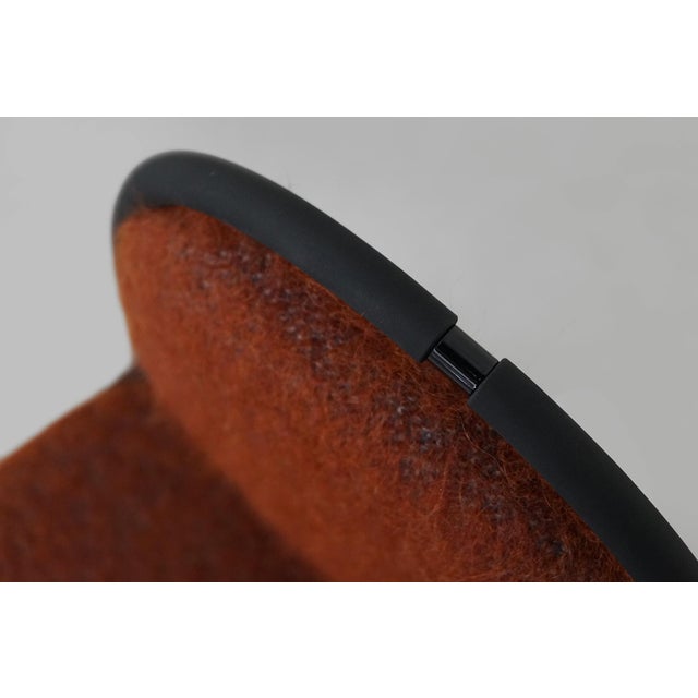 Black Terracotta Mohair Balzaretti Chair by Daniel Nikolovski & Danu Chirinciuc for KABINET For Sale - Image 8 of 9