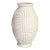 Global Views Monumental Sculptural White Ceramic Vase, Geometric Relief, 23” For Sale