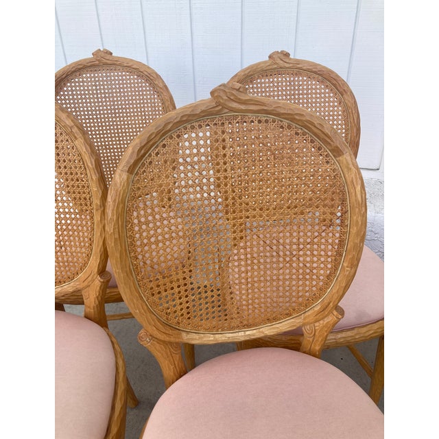 Faux Bois French Louis Style Dining Chairs With Cane Backs -Set of 8 For Sale - Image 13 of 15