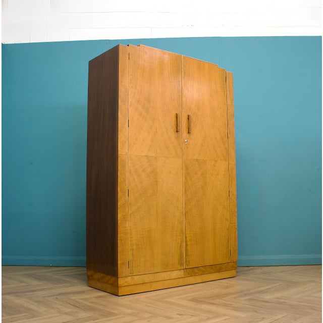 Vintage Art Deco Burr Walnut Wardrobe, 1930s For Sale - Image 4 of 10
