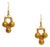 Pair of 18k Gold Indian Dangle Drop Earrings For Sale