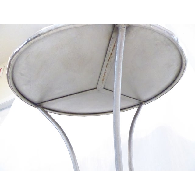 Modern Vintage French Steel Cafe Table For Sale - Image 3 of 5