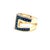 Early 21st Century 14k Yellow Gold Diamond & 1.50 Carat Weight Sapphire Ring, Size 7 For Sale - Image 5 of 6