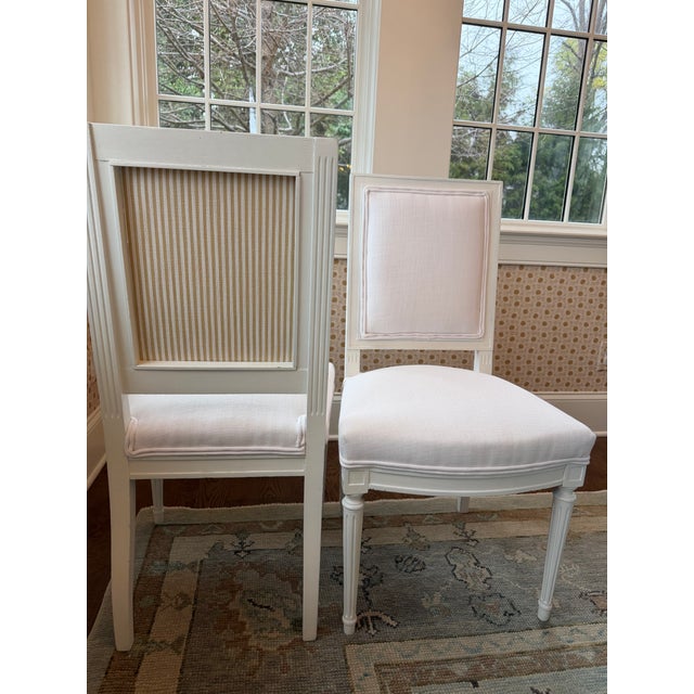 Traditional 18th Century Louis XVI Square Back Dining Chairs - Set of 10 For Sale - Image 3 of 6