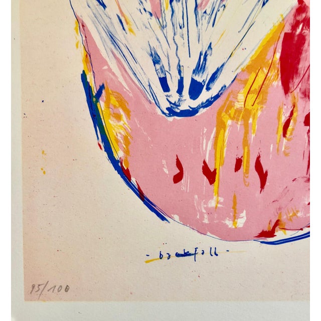 Dada André Thomkins, 1970s Modernist Swiss Colorful Surrealism Signed Dada Lithograph Andre Thomkins For Sale - Image 3 of 6