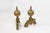 Gold Large Vintage Neo-Classical Copper Firebucks, France, 1940, Set of 2 For Sale - Image 8 of 12