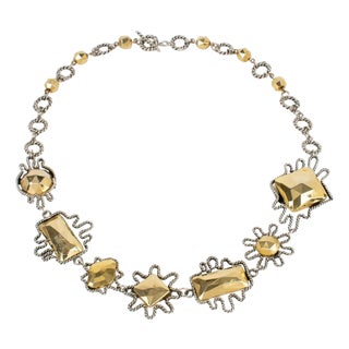 Alexis Lahellec Paris Bi-Color Metal Necklace For Sale