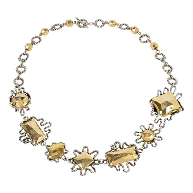 Alexis Lahellec Paris Bi-Color Metal Necklace For Sale