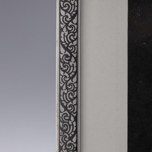 Silver Silver & Niello Photo Frame, Bangkok, 1957 For Sale - Image 8 of 16