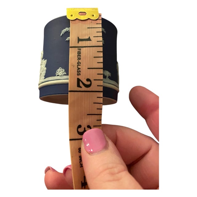 Antique 19th/Early 20th Century Wedgwood Jasperware Demitasse Cup/Saucer Cobalt Blue For Sale - Image 12 of 12