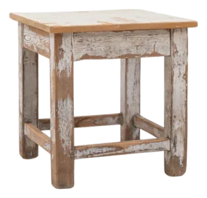 Early 20th Century Central European Wood Patinated Stool