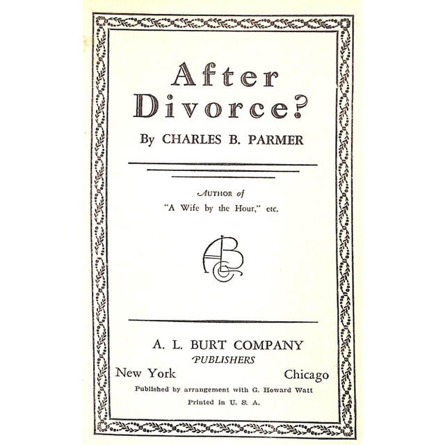 Traditional "After Divorce?" 1932 Parmer, Charles B. For Sale - Image 3 of 6