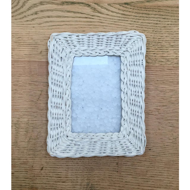 White Wicker Picture Frame Chairish