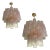 Pink Murano Glass Tronchi Chandeliers by Simoeng, Set of 2 For Sale