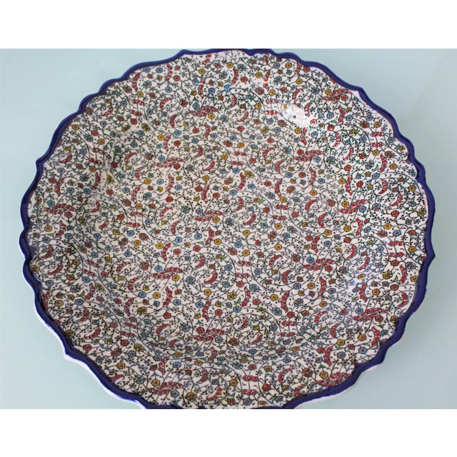 Decorative Handmade Turkish Wall Plates - A Pair For Sale - Image 4 of 6