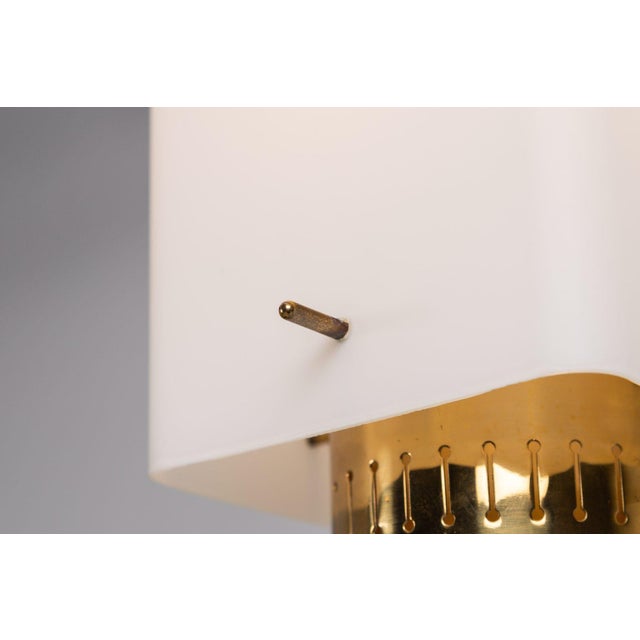 Vintage Italian Pendant Lamp in Brass and Glass from Stilnovo, 1960s For Sale - Image 9 of 16