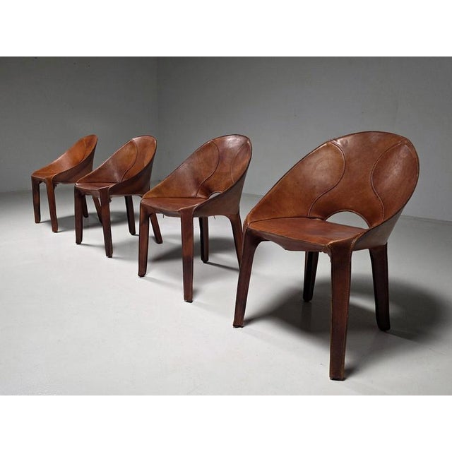 Exceptional set of four lira e liuto (cassina cab-k5) chairs designed by mario bellini for cassina, italy, circa 1980s....