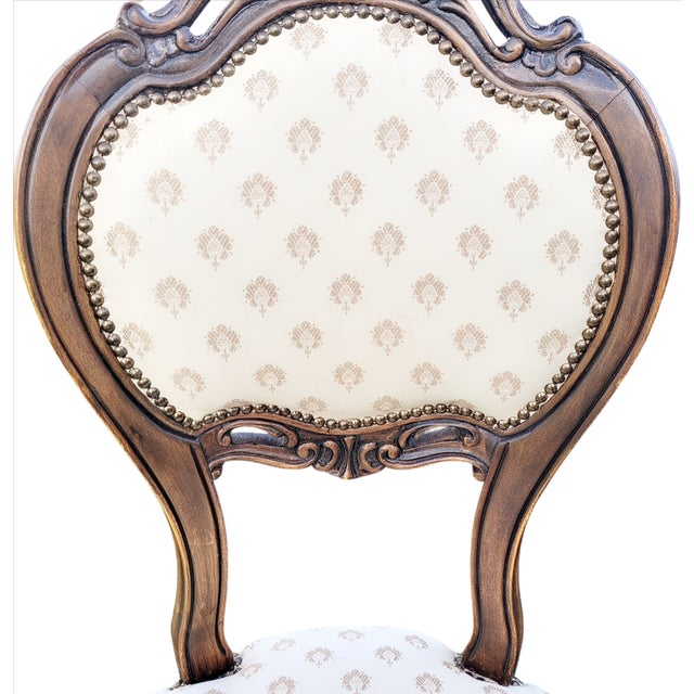 Antique French Queen Ann Style Château Mahogany Dining Chairs, Early 20th Century, Set of 4 For Sale - Image 4 of 11