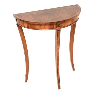 Antique Regency Style Console Table in Yew Wood, 1950 For Sale