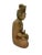 9" Chinese Meditation Cross Legs Bottle Sitting Bodhisattva Wood Statue For Sale - Image 4 of 6